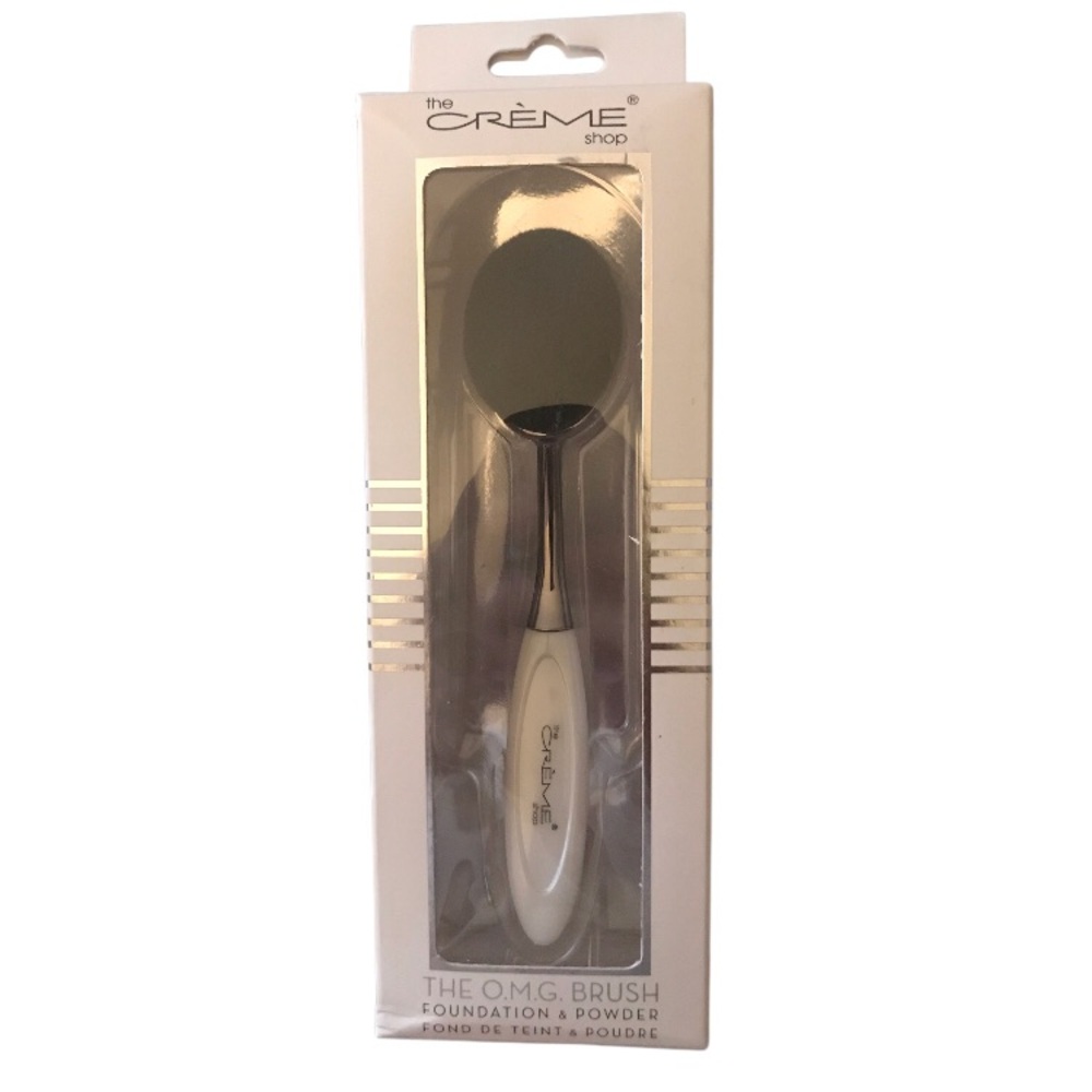 💖 The Crème Shop O.M.G. Foundation & Powder Brush - White Handle